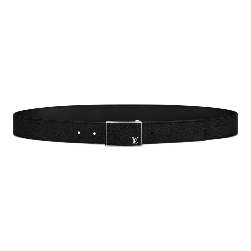 LOUIS VUITTON Leather Belts Men Black