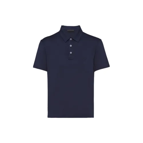 PRADA Polo Shirts Men Blue