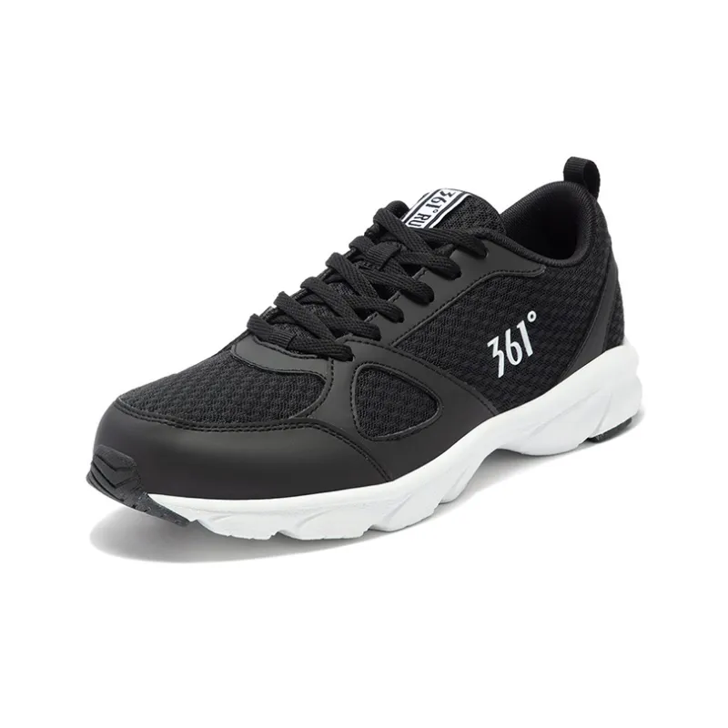 361° Cushioning Wear-Resistant Low-Top Running Shoes Men's Obsidian Black-2
