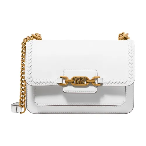 MICHAEL KORS MICHAEL KORS Luggage Collection Leather Crossbody Bag Shoulder Bag Large Size Women's White