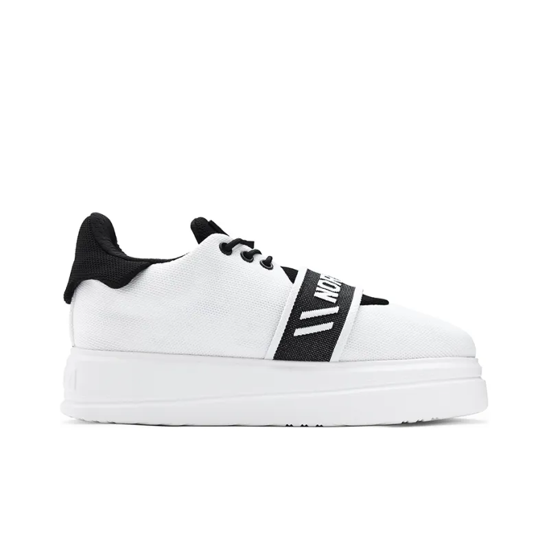 NORVINCY Low Top Stylish Skateboarding Shoes Unisex Black White-2