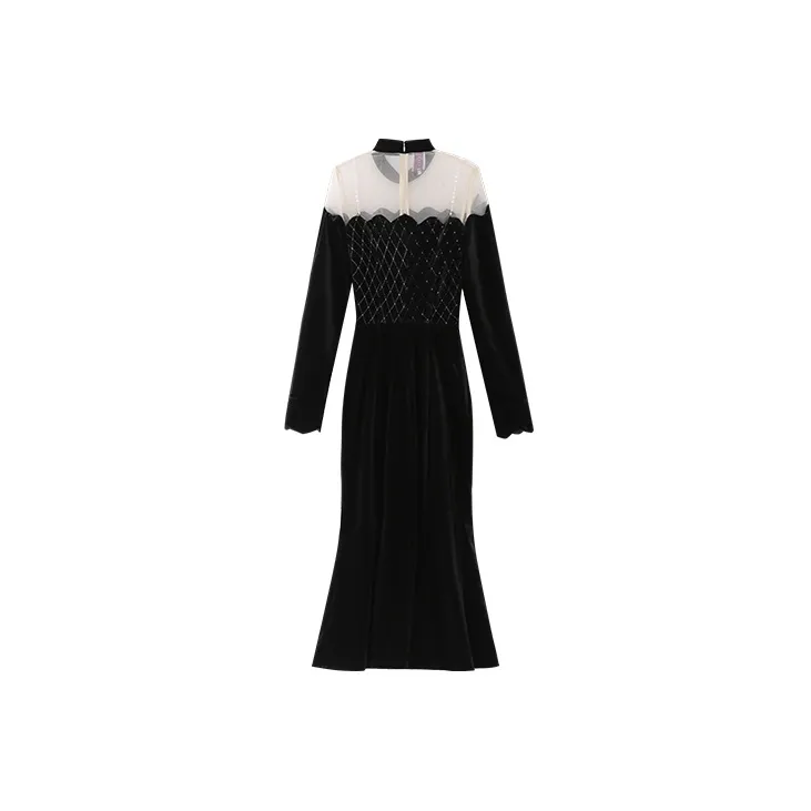JINYE ORIENTAL Long Sleeved Dresses Women's Black-1