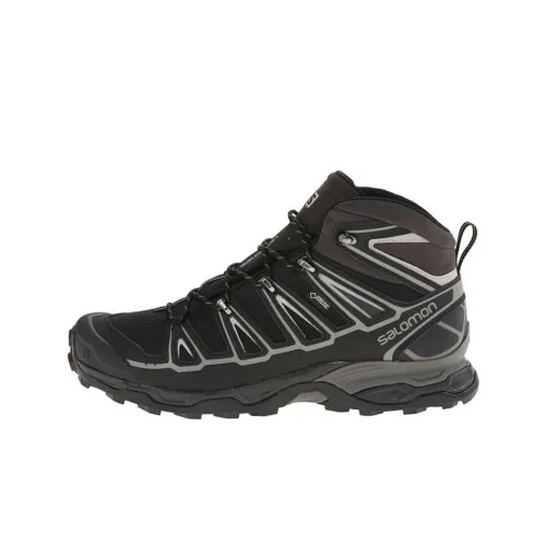 SALOMON X Ultra 3 Hiking / Trekking Shoes Women's Mid-Top Black Gray