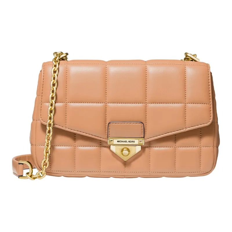 MICHAEL KORS Soho Sheepskin Shoulder Bag Women's Cantaloupe-0