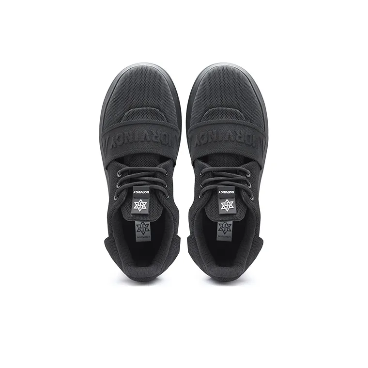 NORVINCY Low-Top Stylish Skateboarding Shoes Unisex Black-2