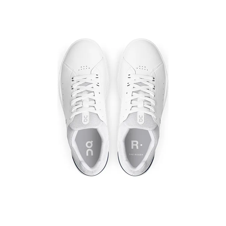 On THE ROGER Slip Resistant Cushioning Wear Resistant Lightweight Low Top Skateboard Shoes Men's White Ink Black-3