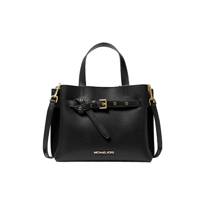 MICHAEL KORS Cow Split Leather Tote Bag Shopping Bag Crossbody Handbag Small Size Women's Black-1