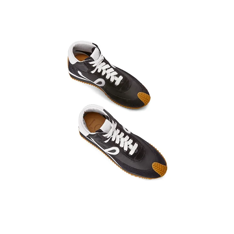 LOEWE Flow Runner Casual Shoes Men's Black White-3