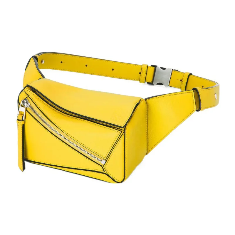 LOEWE Calfskin Sling Bags One Shoulder Crossbody Fanny Pack Mini Women's Lemon-1