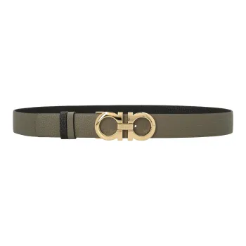 Ferragamo Leather Belts Men Green