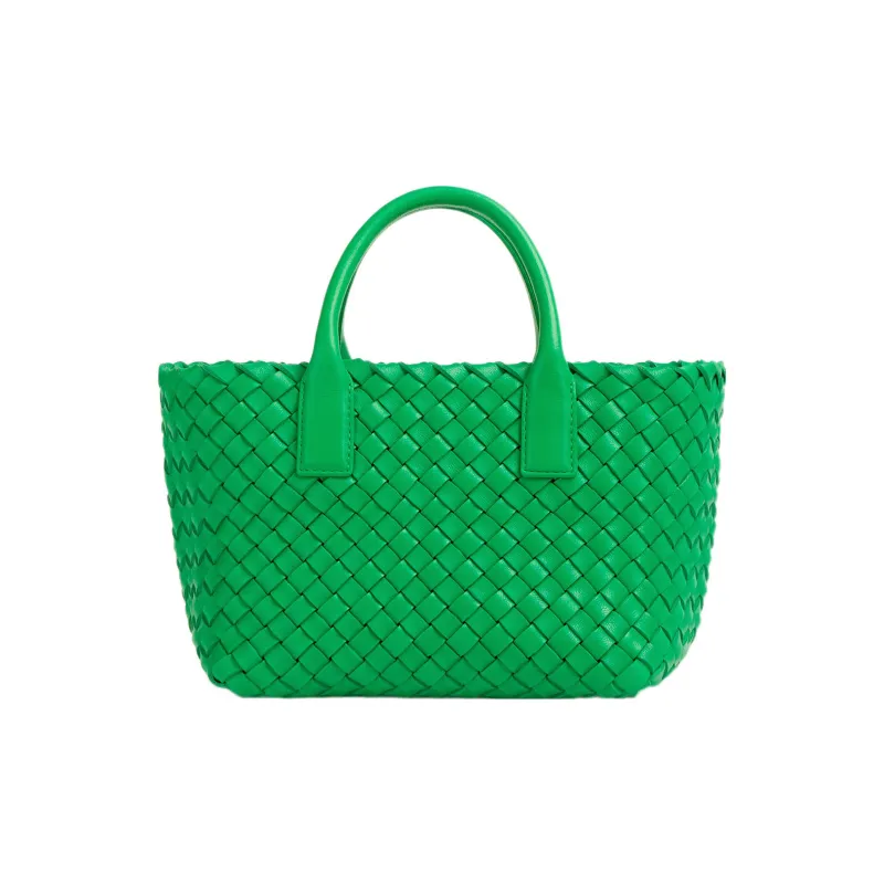 Bottega Veneta Cabat Intreccio Tote Bag Mini Parakeet-0