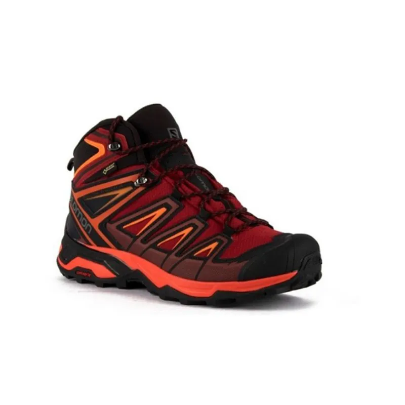 SALOMON X Ultra 3 Mid Gt Anti-Slip Wear-Resistant Mid-Top Outdoor Shoes Black Orange-1