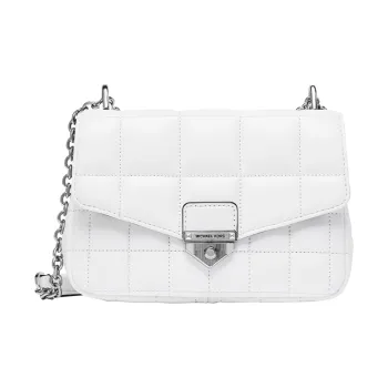 MICHAEL KORS Soho Sheepskin Shoulder Bag Women's Pure White