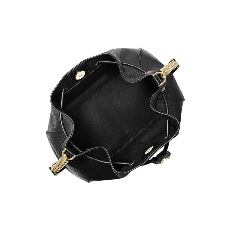 MICHAEL KORS Phoebe Cow Leather Bucket Bag Crossbody Bag Medium Size Women's Black-1
