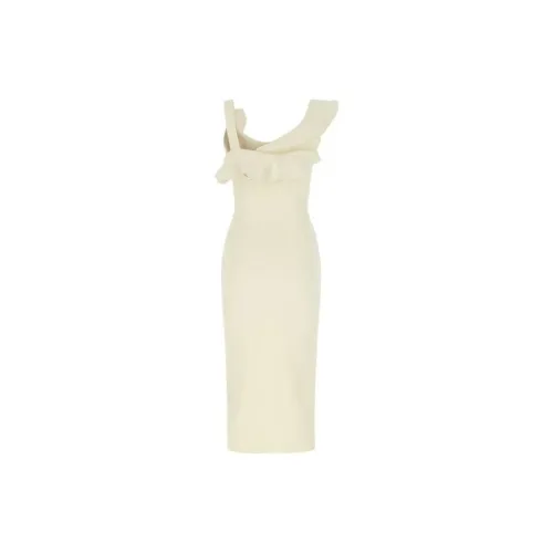 Alexander McQueen Sleeveless Dresses Women's Beige