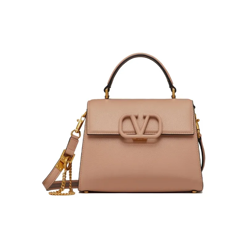 Valentino VSLING Grained Calfskin Chain Bag Handbag Small Size Women's Rose Pink-0