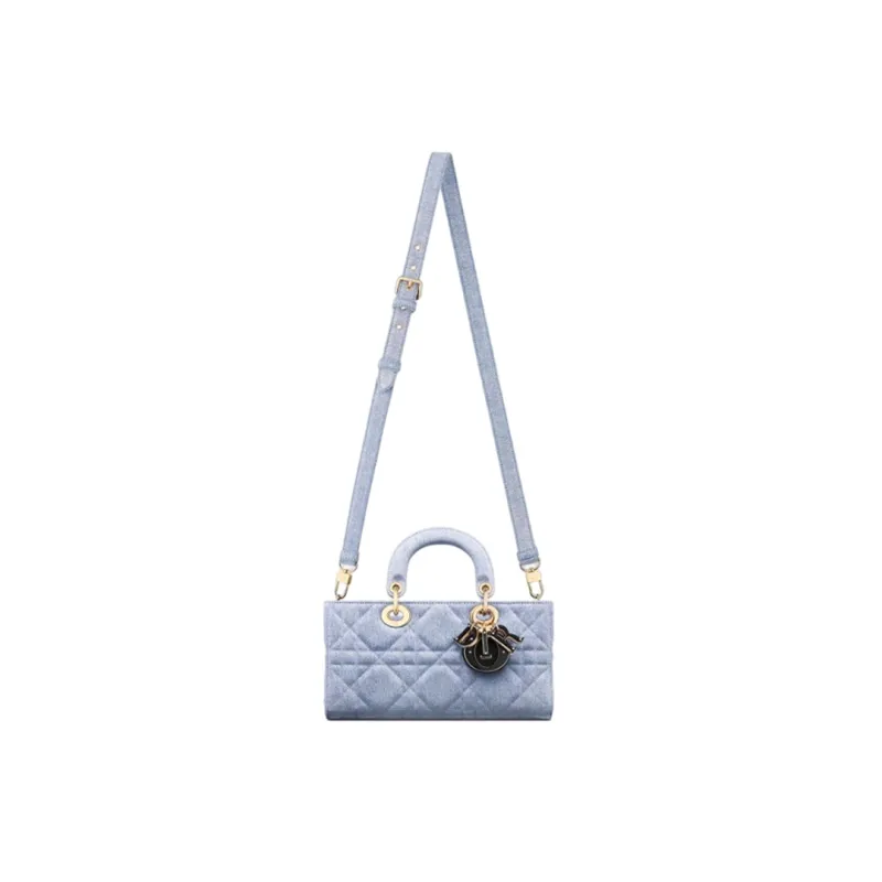 DIOR Lady D JOY Denim Lady Dior Bag, Shoulder Bag, Crossbody Bag, Handbag Medium Size Women's Blue-2