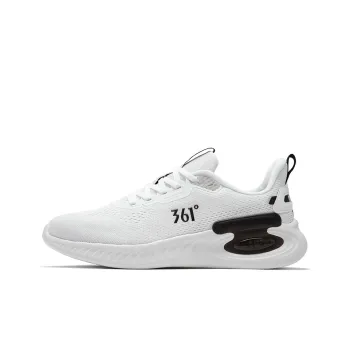 361° Wear Resistant Low Top Running Shoes Men's White Black