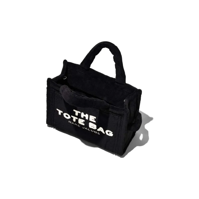 MARC JACOBS Terry Fabric Tote Crossbody Bag Trumpets Women's Black-3