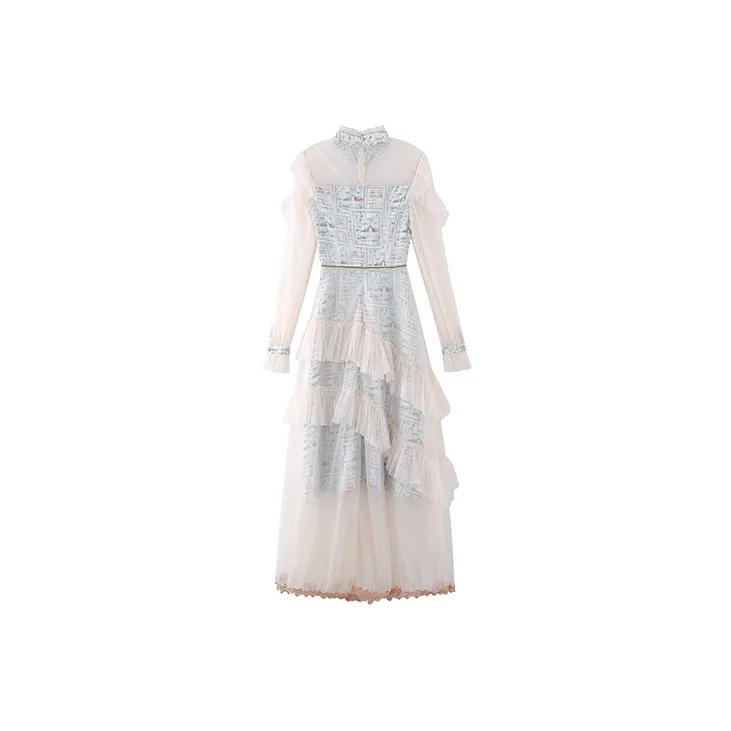 JINYE ORIENTAL Long Sleeved Dresses Women's Blue-1