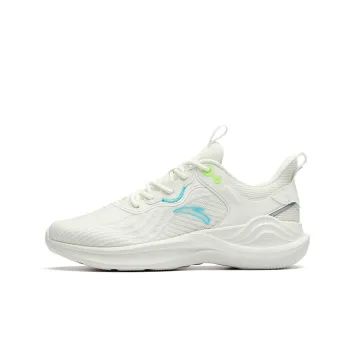 Anta Cushioning, Slip Resistant, Abrasion Resistant, Lightweight Low Top Running Shoes Men's White