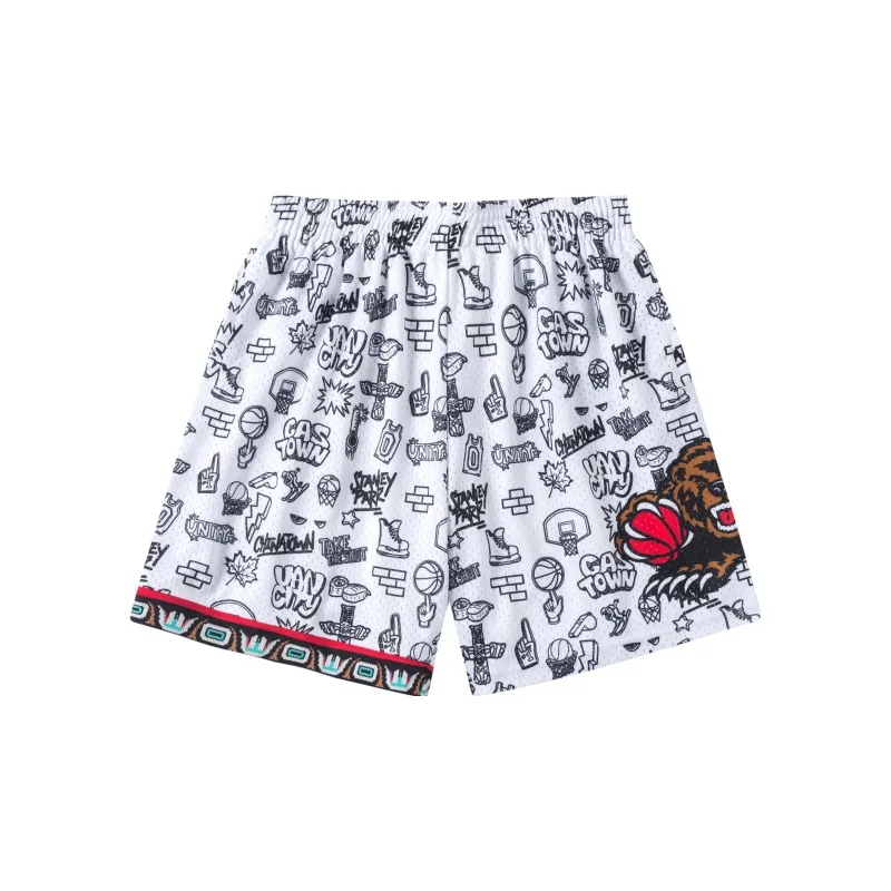 Mitchell Ness Basketball Shorts Men White-1