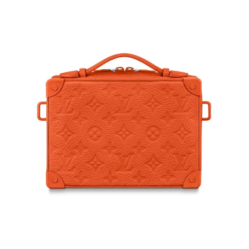 LOUIS VUITTON Handle Soft Trunk Taurillon Monogram Orange-2