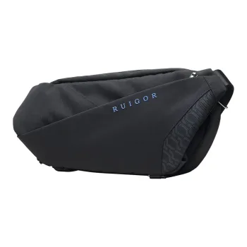 RUIGOR Fabric Messenger Bag Sling Bag Backpack Shoulder Bag Crossbody Bag Regular Unisex Black