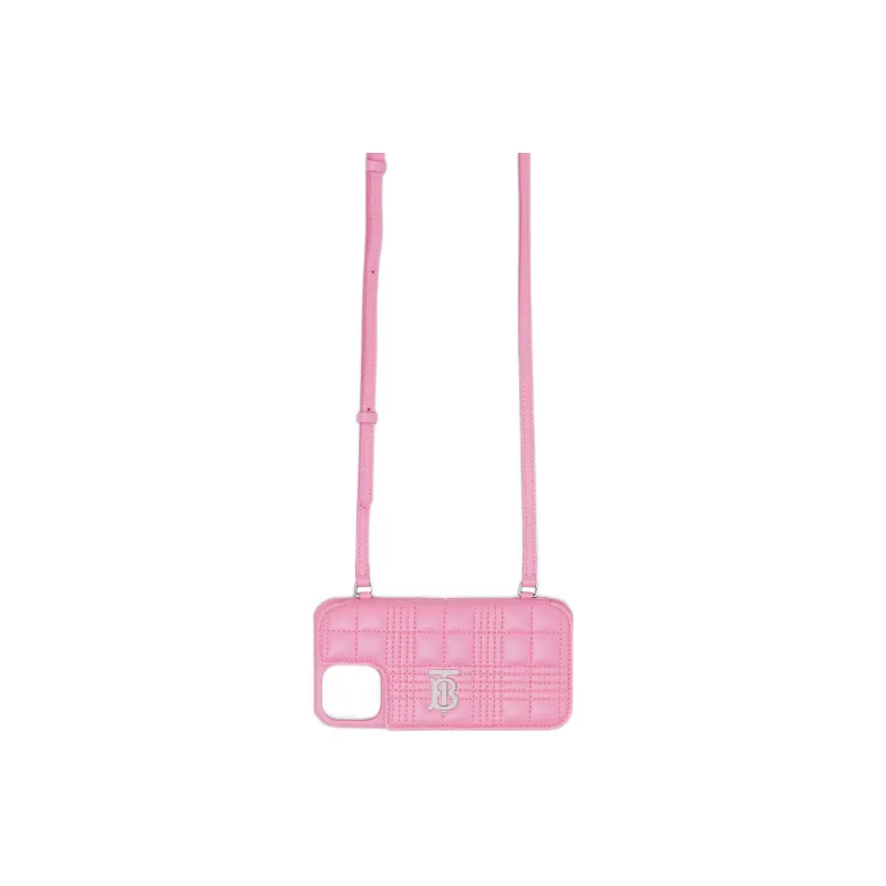 Burberry Quilted Lambskin Lola IPhone 13 Pro Phone Case With Strap Primrose Pink-0