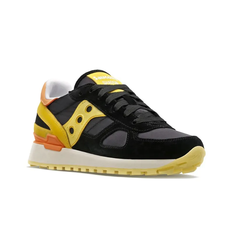 saucony Shadow Original Black Yellow Orange Women's-2