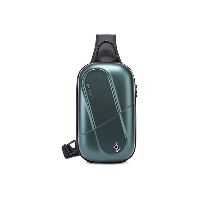 BANGE Hard Shell Laptop Bag IPad Bag Single Shoulder Crossbody Sling Bag Unisex Black-5