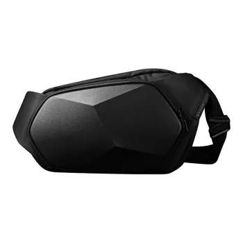 BANGE PU Shield Armor Bag, Crossbody Fashion Trend, One Shoulder Sling Bag, Crossbody Bag Men's Black
