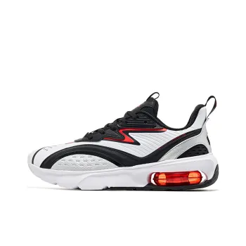 Erke Low Top Running Shoes Men's Black White