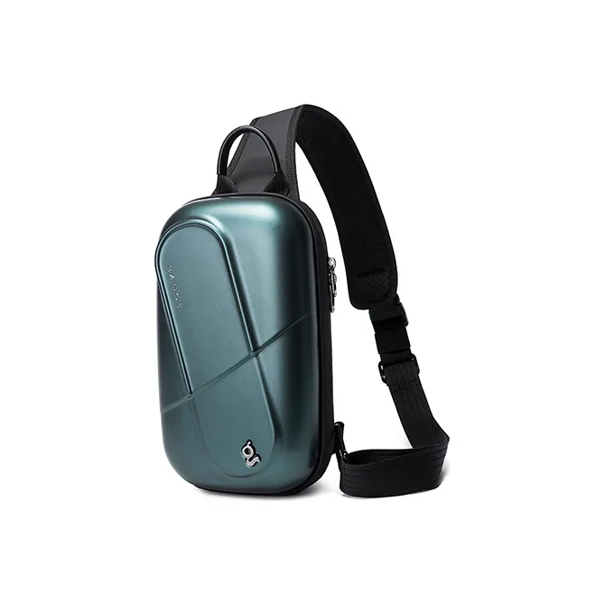 BANGE Hard Shell Laptop Bag IPad Bag Single Shoulder Crossbody Sling Bag Unisex Black-4