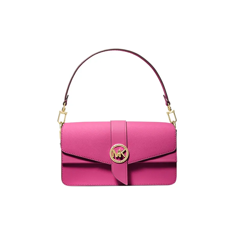 MICHAEL KORS Greenwich Cow Leather Handbag, Shoulder Bag Women's Rose Red-0