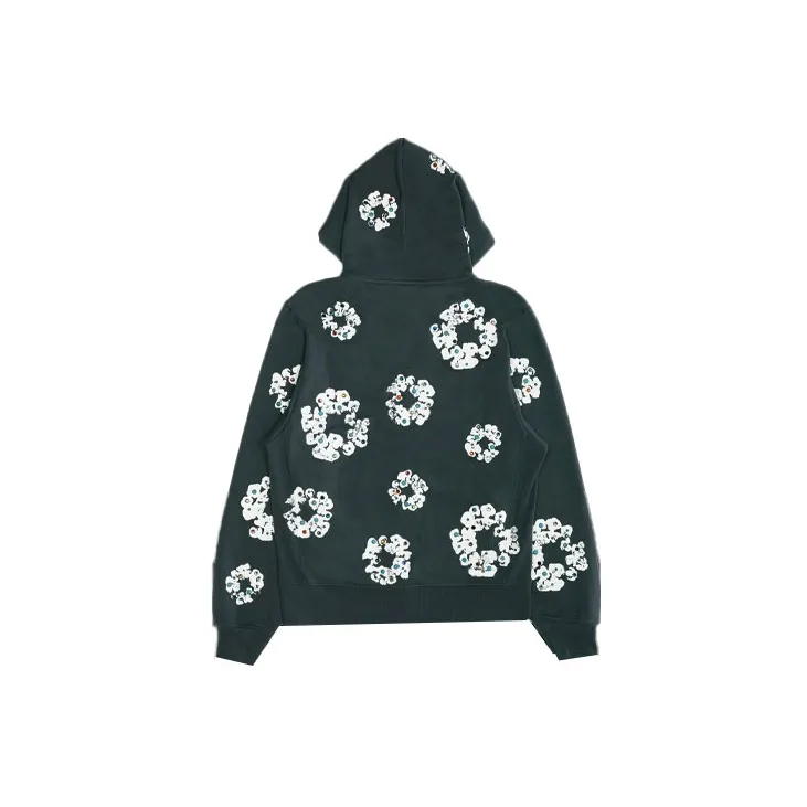 Denim Tears Rhinestone Wreath Zip Hoodie-1