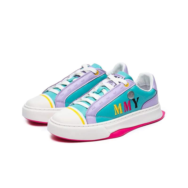 MIHARA YASUHIRO x FILA FM-4 -4 Wear-Resistant Low-Top Skateboard Shoes Women's Blue Green Purple-2