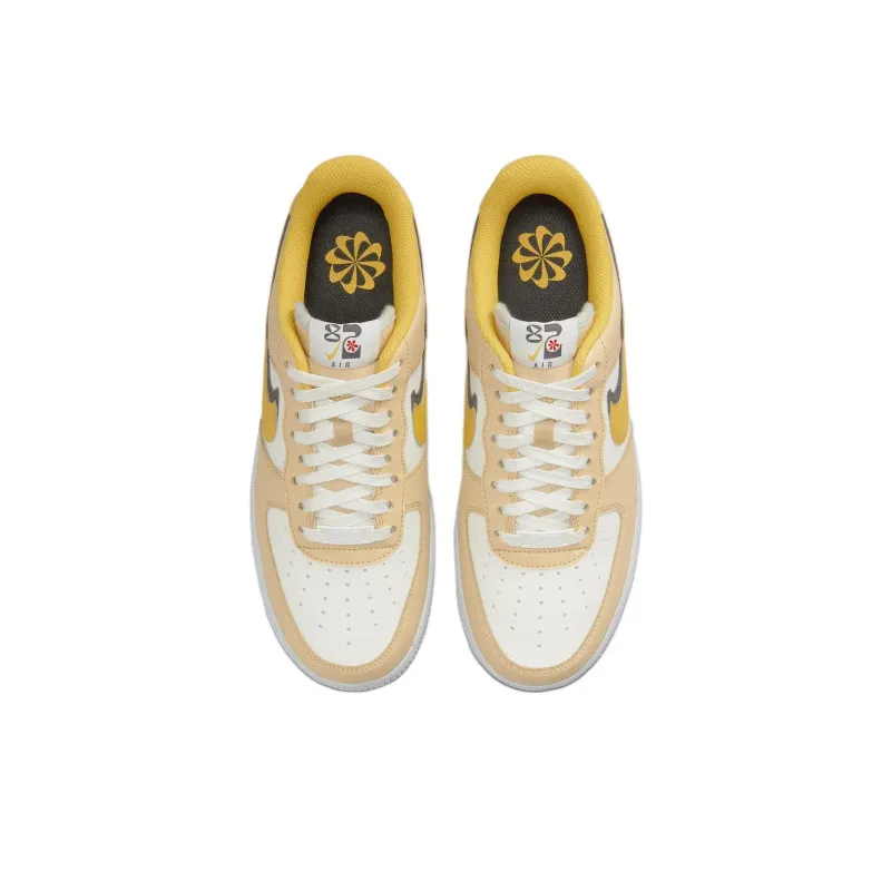 Nike Air Force 1 Low '07 Lx '82 Double Swoosh Sail Yellow Ochre Women's-3