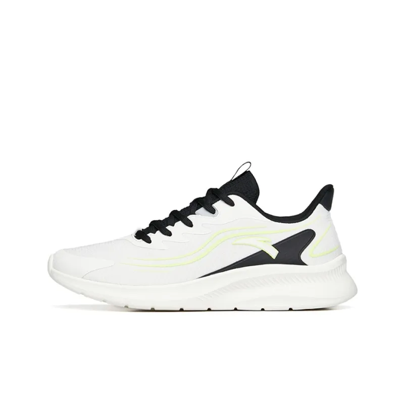 Anta Running Collection Cushioning Abrasion Resistant And Resilient Properties Low Top Running Shoes Men's White Green-0