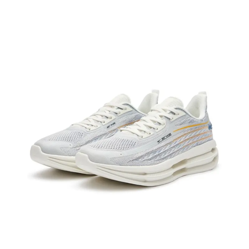 Erke Cushioning Anti-Slip And Wear-Resistant Low-Top Running Shoes Men's White Blue-1