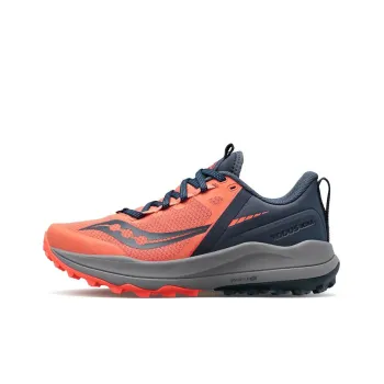 Saucony Shock Absorbers Slip Resistant, Abrasion Resistant, Lightweight Low Top Running Shoes Women's Orange Gray