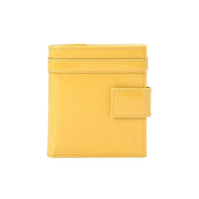 GUCCI Patent Leather Wallet Women's Yellow-3