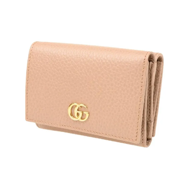 GUCCI Cow Leather Wallet Women's Pink-1