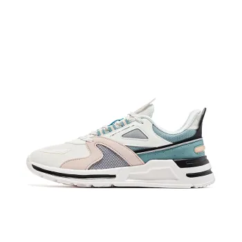 Erke Wear Resistant Low Top Running Shoes Women's White Gray Green Jade Color