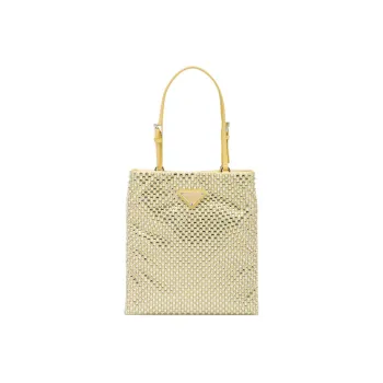 PRADA Fabric Tote Bag, Shopping Bag, Shoulder Bag, Crossbody Bag, Handbag Regular Women's Pineapple Yellow