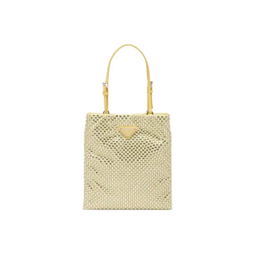 PRADA Fabric Tote Bag Shopping Bag Shoulder Bag Crossbody Bag Handbag Regular Women's Pineapple Yellow