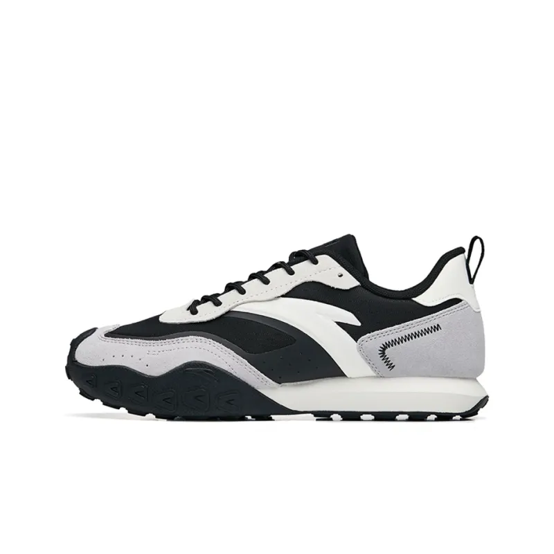 Anta Life Collection Cushioning Anti-Slip And Wear-Resistant Low-Top Casual Shoes Men's White Gray Black-0