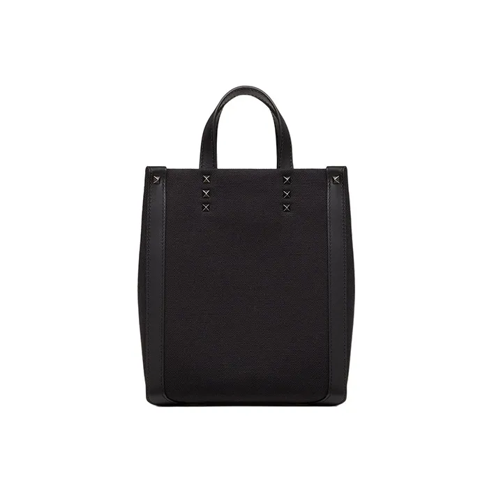 Valentino Canvas Handbag Mini Men's Black/White-2