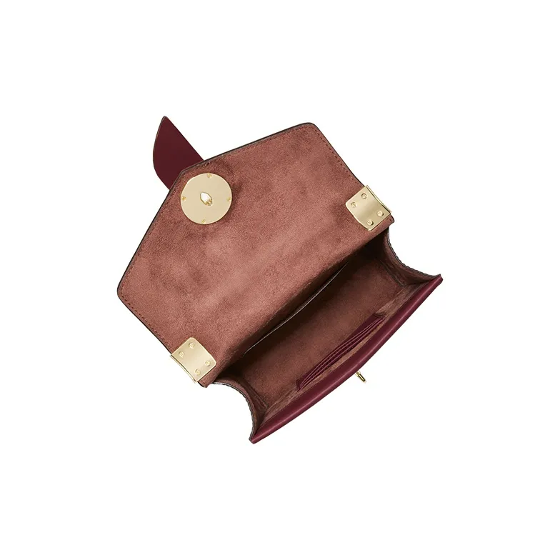 MICHAEL KORS Greenwich Leather Shoulder Bag Small Size Women's Burgundy-1