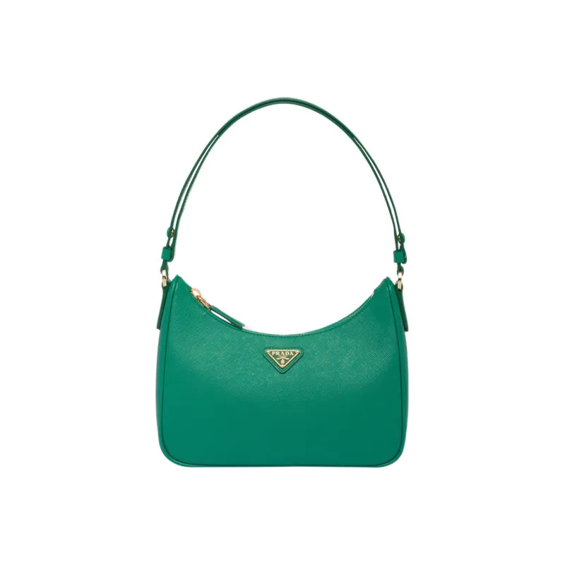 PRADA Hobo Saffiano Leather Shoulder Bag Handbag Shoulder Bag Women's Mango-0